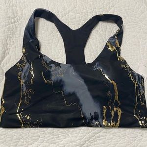 Old Navy Black Marble Sports Bra